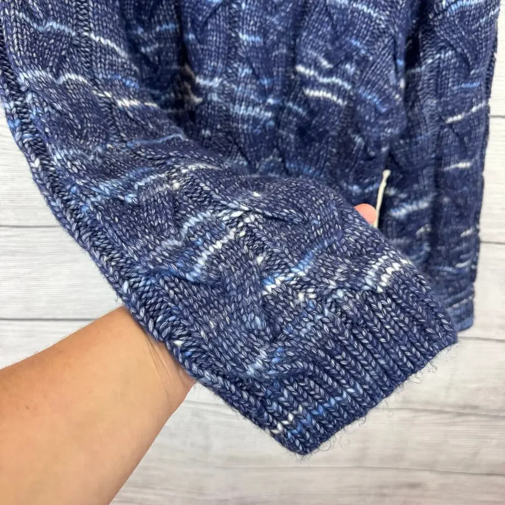 A New Approach Plus Size Blue Thick Knit Mock Neck Sweater Size XXL